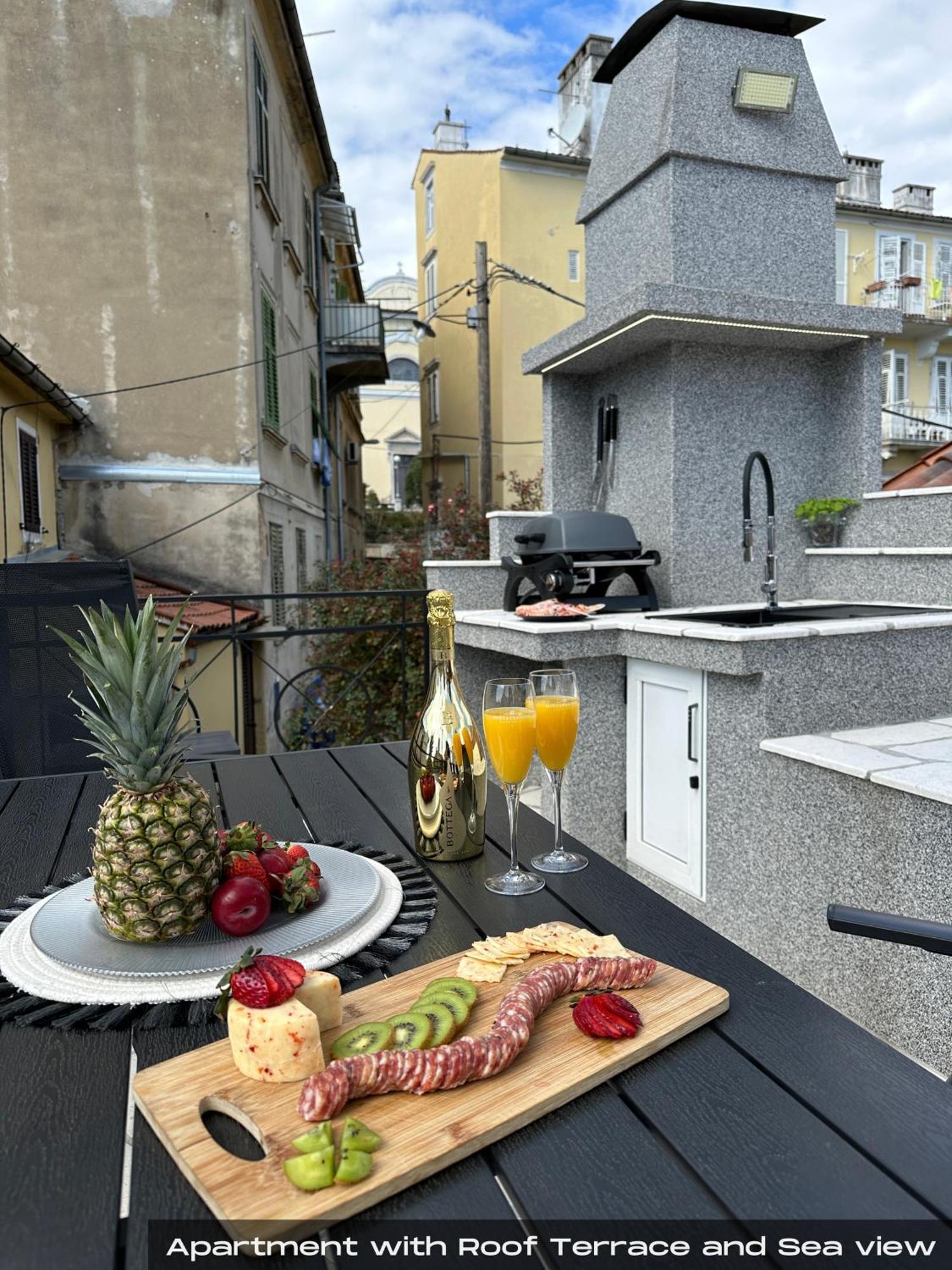 Volos With Roof Terrace, Sea View, Free Private Parking Apartma Opatija
